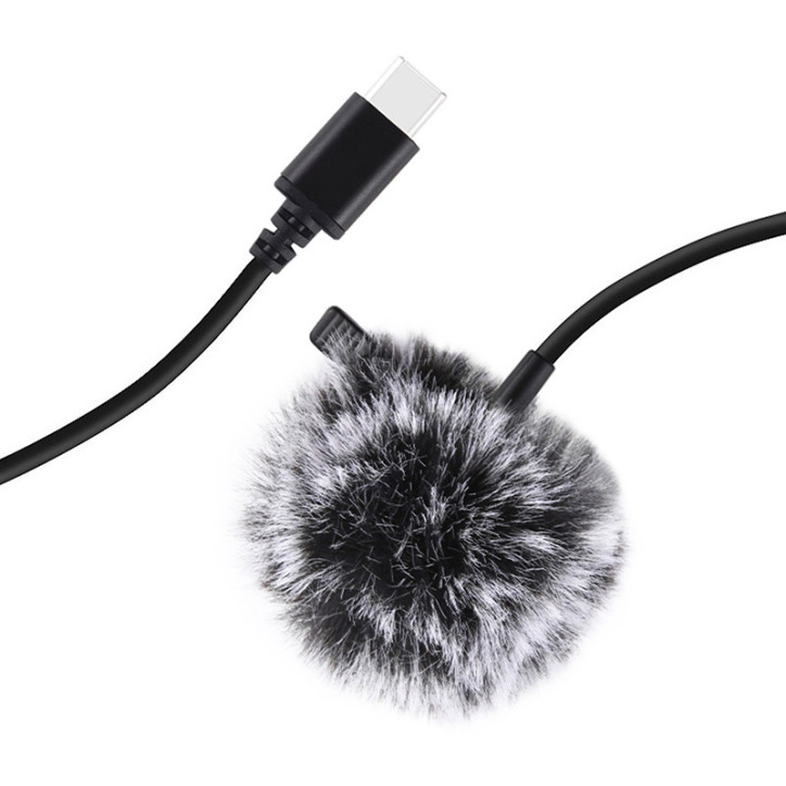 Puluz PU425 Microfono Lavalier USB-C 1.5m con Clip