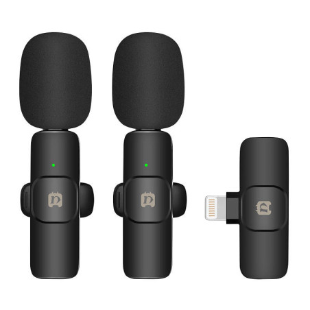 Puluz PU3150B Microfono Wireless Lavalier Lightning Type