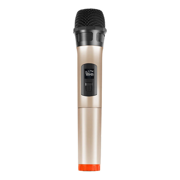 Wireless dynamic microphone UHF PULUZ PU628J 3.5mm (gold) Wireless dynamic microphone UHF PULUZ PU628J 3.5mm (gold)