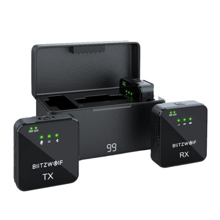 BlitzWolf BW-SX63 Wireless Microphone, 1000mAh, Nero