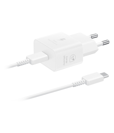 Samsung Caricatore Rapido USB-C 25W EP-T2510 Bianco con Cavo
