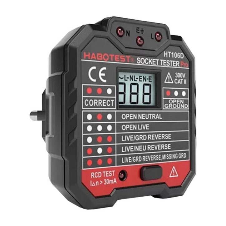 Tester prese elettriche con display digitale Habotest HT106D