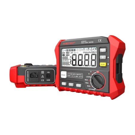 Habotest HT5910 Tester RCD e Resistenza di Loop Digitale