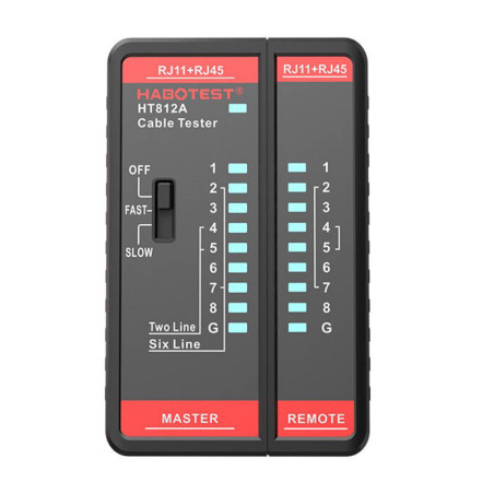 Habotest HT812A Tester Cavi di Rete RJ45/RJ11/RJ12/RJ14
