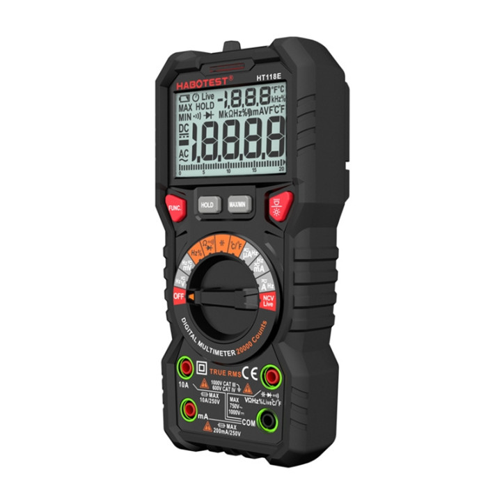 Habotest HT118E Multimetro Digitale Universale True RMS NCV