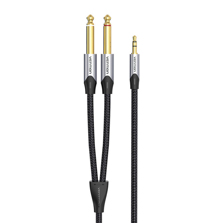 Audio cable mini jack 3.5mm to 2x jack 6.35mm male Vention BARHK 8m Audio cable mini jack 3.5mm to 2x jack 6.35mm male Vention BARHK 8m