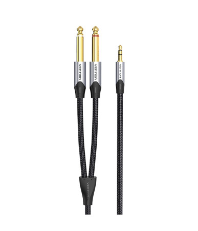 Audio cable mini jack 3.5mm to 2x jack 6.35mm male Vention BARHL 10m