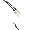 Audio cable mini jack 3.5mm to 2x jack 6.35mm male Vention BARHL 10m