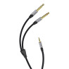 Audio cable mini jack 3.5mm to 2x jack 6.35mm male Vention BARHL 10m