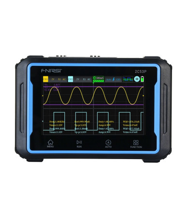 Portable 3-in-1 FNIRSI 2C53P 4.3" touchscreen oscilloscope