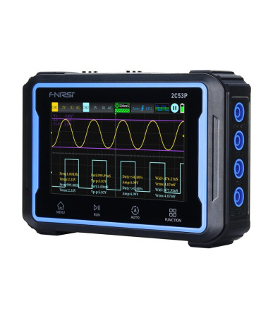 Portable 3-in-1 FNIRSI 2C53P 4.3" touchscreen oscilloscope