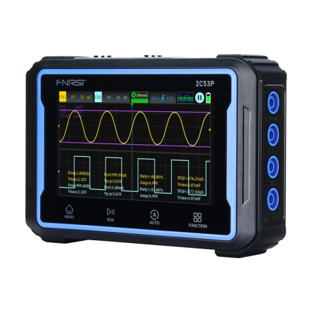Portable 3-in-1 FNIRSI 2C53P 4.3" touchscreen oscilloscope