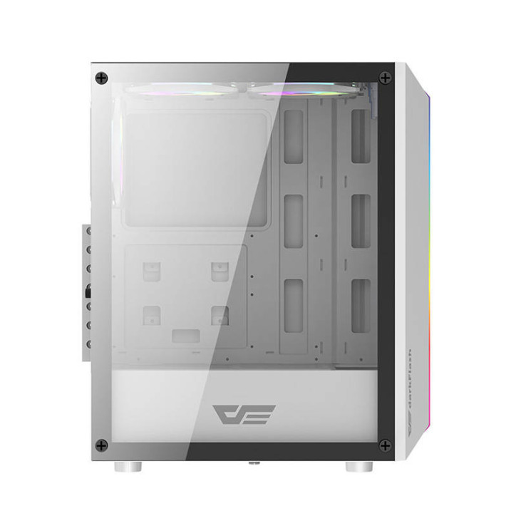 darkFlash DK151 Case PC Mid Tower Bianco con 3 ventole RGB