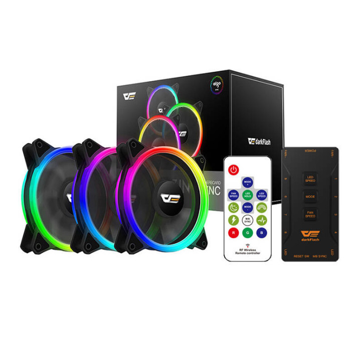 darkFlash DR12 Pro 3in1 120mm ARGB Ventole Case Nero darkFlash DR12 Pro 3in1 120mm ARGB Ventole Case Nero