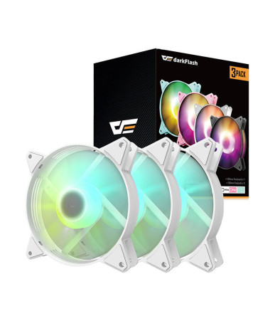 Set 3 Ventole ARGB Darkflash C6 120x120 (Bianco)