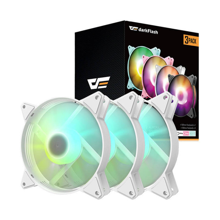 Set Ventole Computer ARGB Darkflash C6 3in1 120x120 (Bianco)