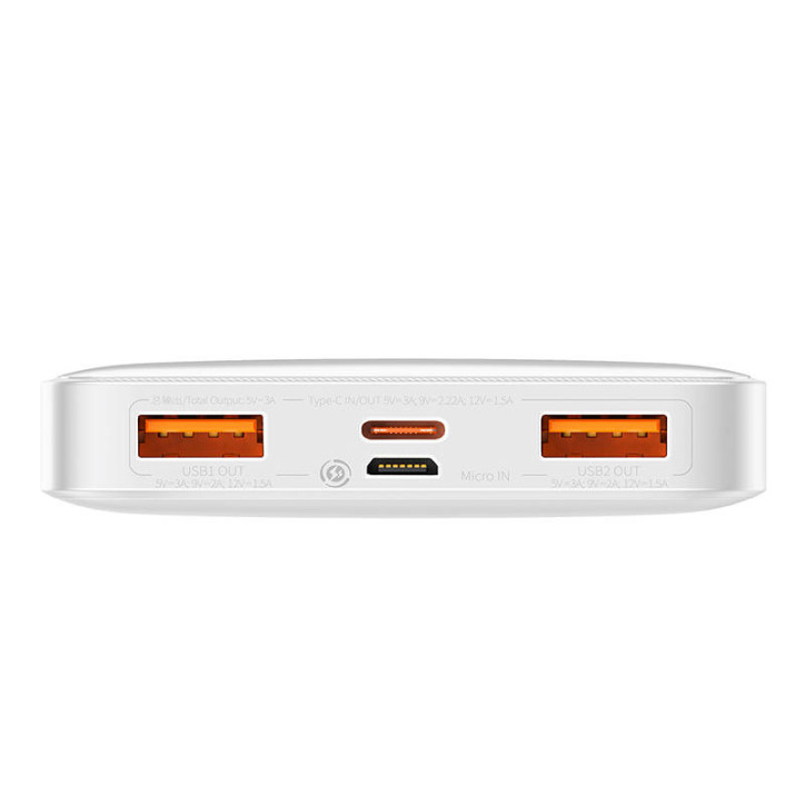 Powerbank Baseus Bipow 10000mAh, 20W Bianco