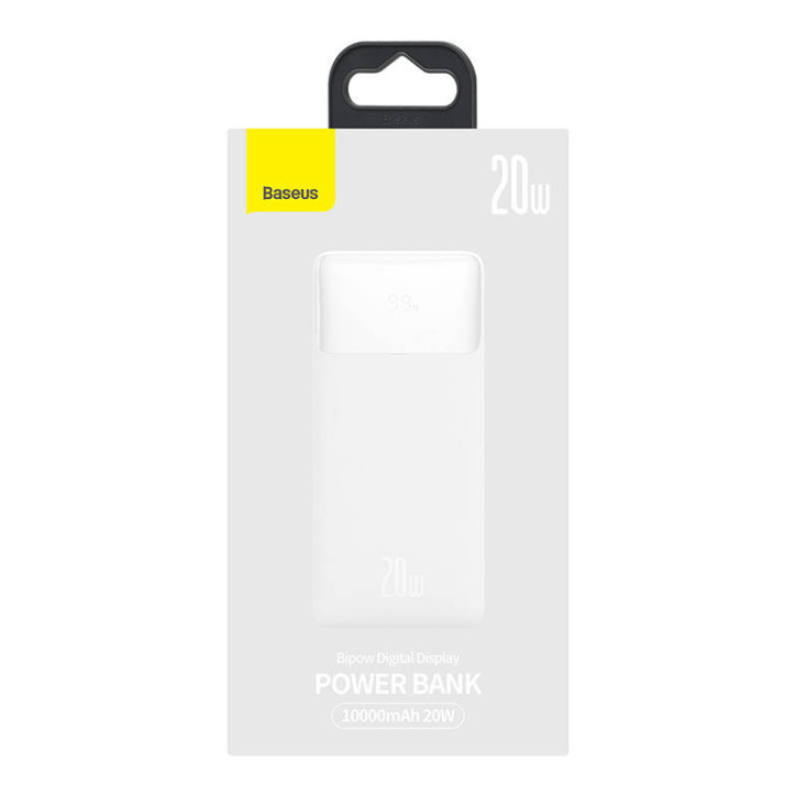 Powerbank Baseus Bipow 10000mAh, 20W Bianco