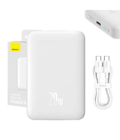 Powerbank Baseus Magnetic Mini 10000mAh Bianco USB-C 20W MagSafe
