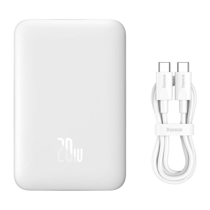Powerbank Baseus Magnetic Mini 10000mAh Bianco USB-C 20W MagSafe
