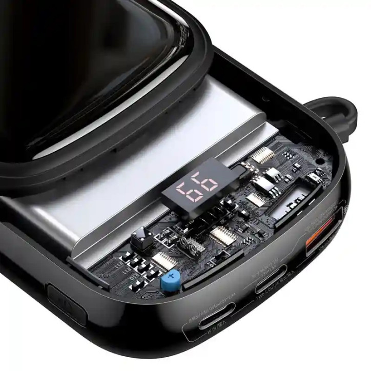 Powerbank Baseus Qpow PRO with Lightning cable, USB-C port and USB 20000mAh, 20W (Black)