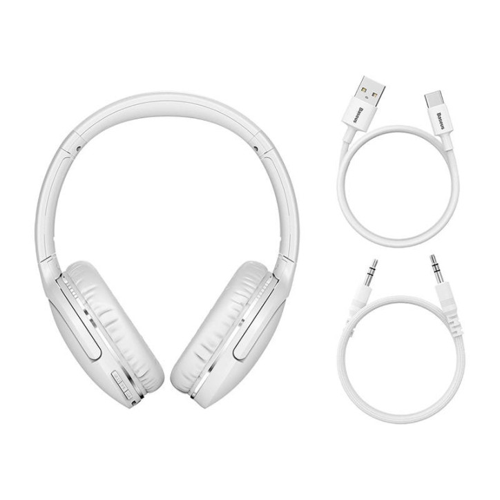 Baseus Encok D02 Pro Cuffie Wireless (Bianco)