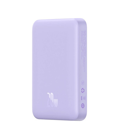 Powerbank Baseus Magnetic Mini 10000mAh, USB-C  20W MagSafe (purple)