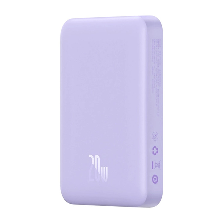 Powerbank Baseus Magnetic Mini 10000mAh, USB-C  20W MagSafe (purple)