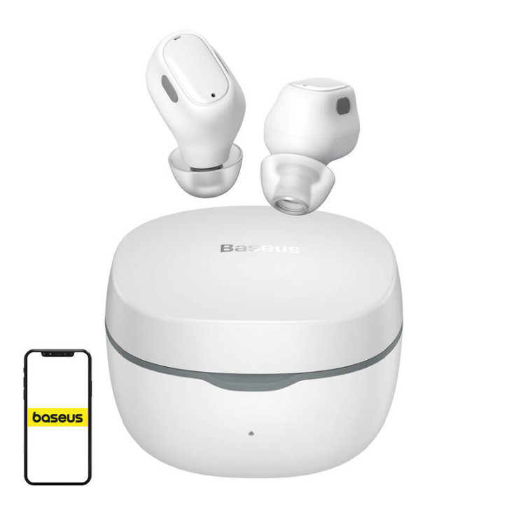 Baseus Bowie WM01 Auricolari True Wireless Bianchi