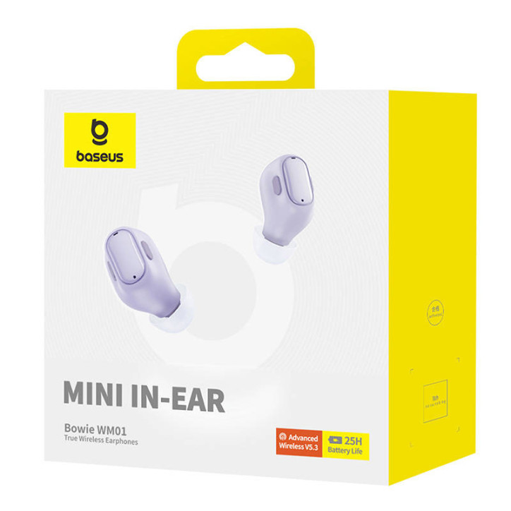 Baseus Bowie WM01 True Wireless Earphones Viola