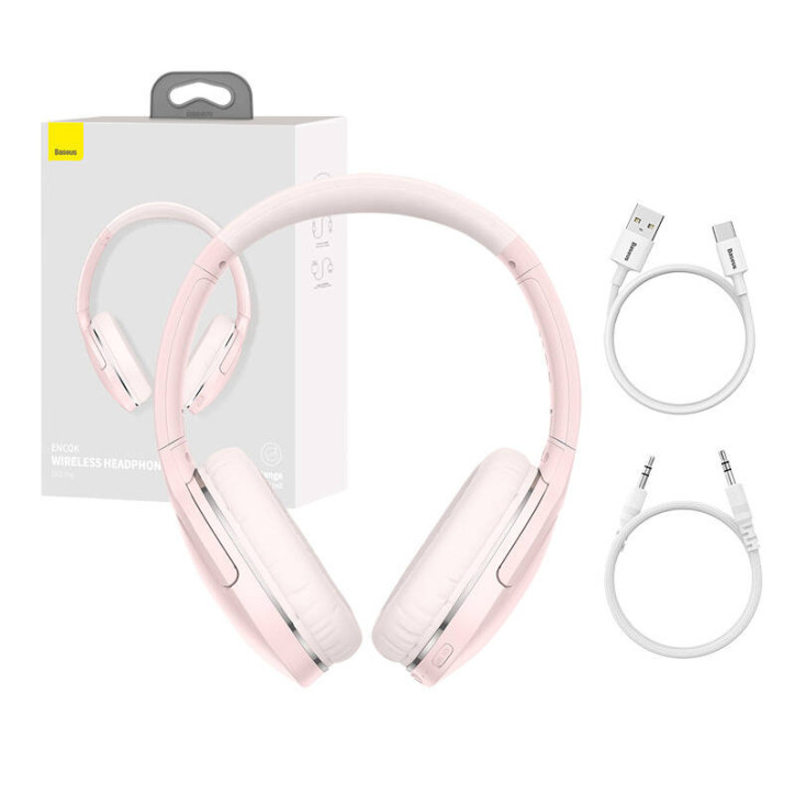 Baseus Encok D02 PRO Cuffie Wireless Rosa