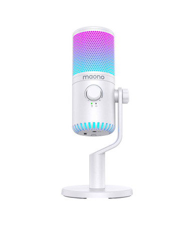 Microfono Gaming Maono DM30RGB USB Condensatore Bianco