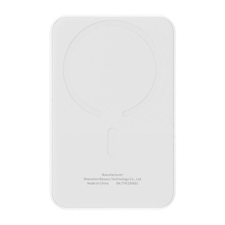Magnetic Mini Powerbank Baseus 5000mAh, USB-C 20W (white)