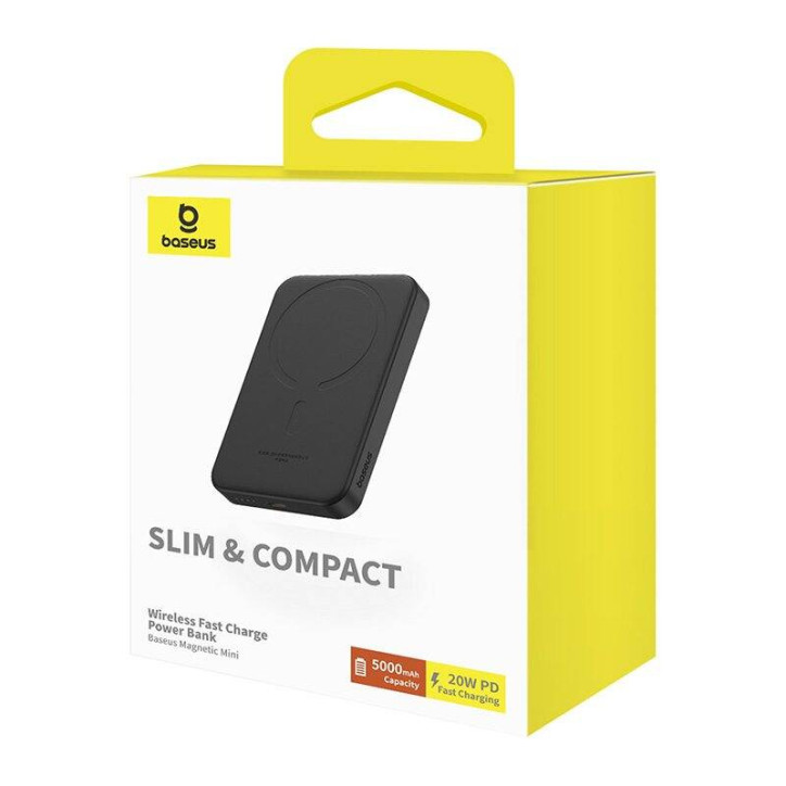 Powerbank Magnetico Mini Baseus 5000mAh, USB-C 20W (Nero)