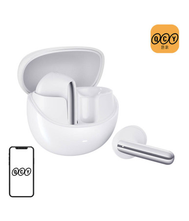 Cuffie TWS QCY AilyBuds Pro HT10 con ANC, Bianco