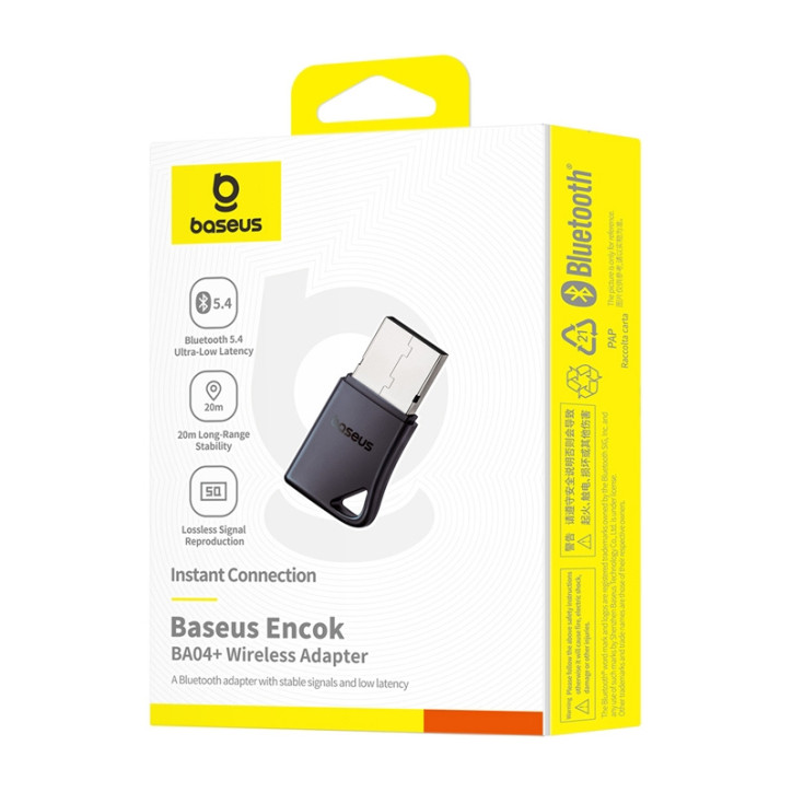 Adapter USB Baseus Encok BA04+ Bluetooth 5.4 Adapter USB Baseus Encok BA04+ Bluetooth 5.4
