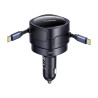 Caricatore da auto Baseus Enjoyment Max con cavi USB-C+USB-C 60W Nero