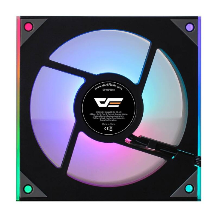 darkFlash DM8 ARGB Ventola Raffreddamento 120mm PWM RGB Nero