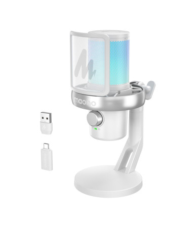 Maono DM40 Pro Microfono Wireless USB-C Bianco