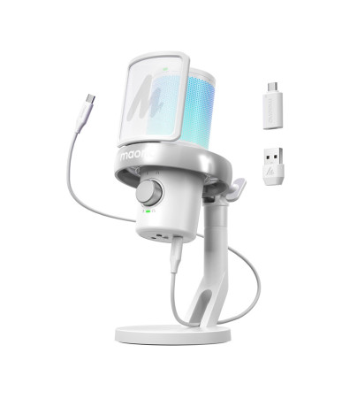 Maono DM40 Pro Microfono Wireless USB-C Bianco