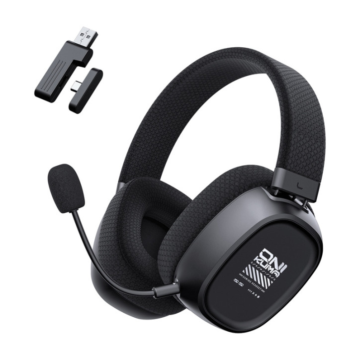 ONIKUMA GT839 Cuffie Gaming Tri-Mode Bluetooth 5.4/2.4GHz/Cablato Nero