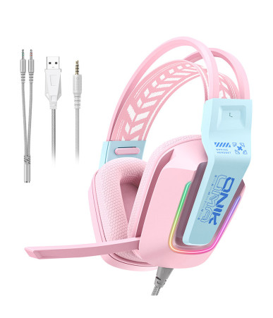 ONIKUMA X13 gaming headphones (pink)