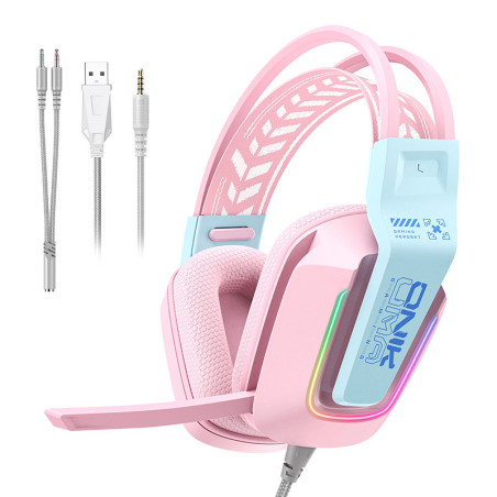 ONIKUMA X13 gaming headphones (pink)