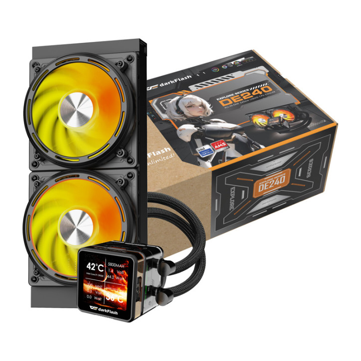 Raffreddamento a liquido CPU DE240 (Nero)