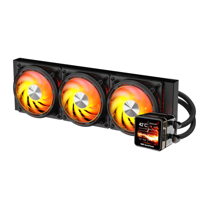 darkFlash DE360 Dissipatore a Liquido 360mm ARGB LCD Nero darkFlash DE360 Dissipatore a Liquido 360mm ARGB LCD Nero