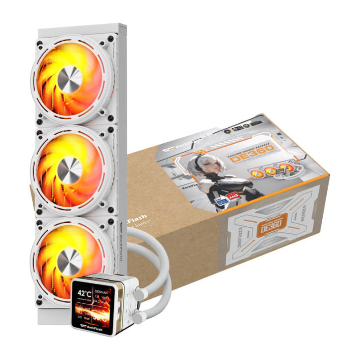 darkFlash DE360 360mm White Liquid CPU Cooler