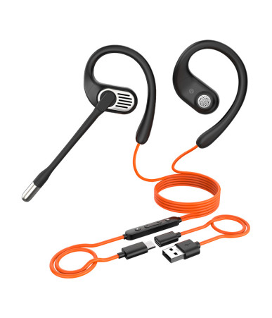 OpenRock Link 10 Wired Over-Ear Headphones (Black)