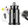Baseus Grain Car Charger 2x USB 5V 3.1A Nero
