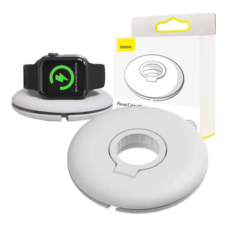 Baseus Organizer Caricatore Apple Watch Bianco ACSLH-02