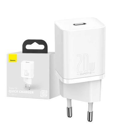 Baseus Super Si Quick Charger 1C 20W Bianco